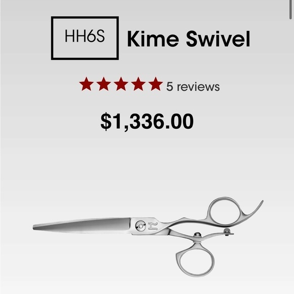 Hatori Hanzo professional hair cutting shears, HH6S Kime swivel - Picture 6 of 6